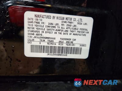 Zdjęcie 12 z 12 samochodu: 2011 INFINITI EX35 BASE VIN:JN1AJ0HRXBM850446 - miniatura