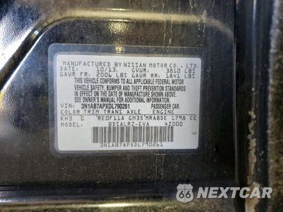 Zdjęcie 12 z 12 samochodu: 2013 NISSAN SENTRA S VIN:3N1AB7APXDL790261 - miniatura