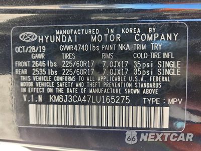Zdjęcie 13 z 13 samochodu: 2020 HYUNDAI TUCSON LIMITED VIN:KM8J3CA47LU165275 - miniatura