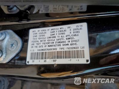 Zdjęcie 12 z 14 samochodu: 2006 HOND ACCORD VIN:1HGCM66576A063902 - miniatura