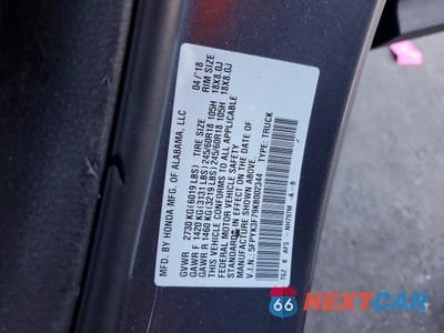 Zdjęcie 12 z 12 samochodu: 2019 HONDA RIDGELINE RTL VIN:5FPYK3F79KB002344 - miniatura