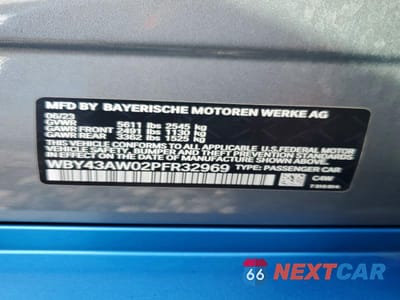Zdjęcie 12 z 12 samochodu: 2023 BMW I4 EDRIVE 35 VIN:WBY43AW02PFR32969 - miniatura
