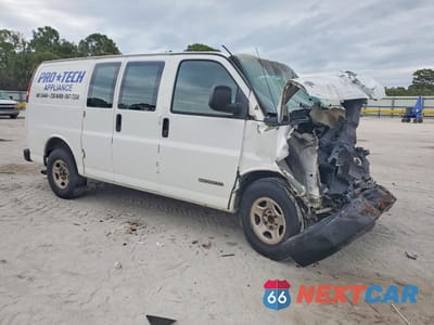 Czwarte zdjęcie samochodu z boku: 2003 GMC SAVANA G2500 UTILITY / SERVICE VAN VIN:1GTFG25T531147191 - miniatura