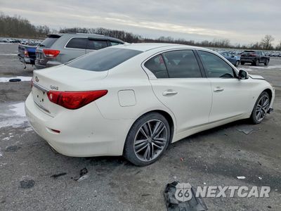 Trzecie zdjęcie samochodu z tyłu: 2014 INFINITI Q50 BASE VIN:JN1BV7AR2EM690739 - miniatura