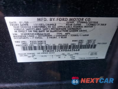 Zdjęcie 14 z 14 samochodu: 2009 FORD FLEX SEL VIN:2FMDK52C49BA62668 - miniatura