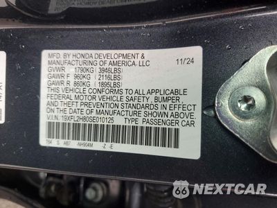 Zdjęcie 13 z 13 samochodu: 2025 HONDA CIVIC SPORT VIN:19XFL2H80SE010125 - miniatura