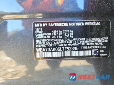Zdjęcie 12 z 12 samochodu: 2020 BMW 228XI VIN:WBA73AK06L7F52395 - miniatura