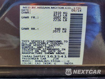 Zdjęcie 12 z 13 samochodu: 2015 NISSAN ALTIMA 2.5 VIN:1N4AL3AP5FC163541 - miniatura