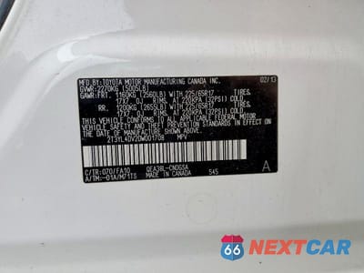 Zdjęcie 13 z 13 samochodu: 2013 TOYOTA RAV4 EV VIN:2T3YL4DV2DW001708 - miniatura
