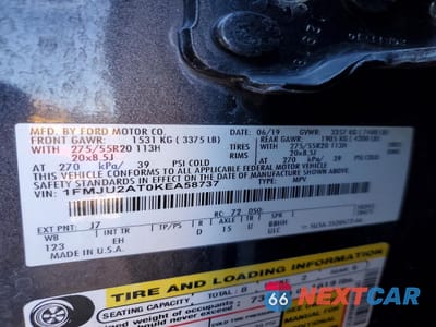 Zdjęcie 13 z 13 samochodu: 2019 FORD EXPEDITION LIMITED VIN:1FMJU2AT0KEA58737 - miniatura