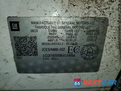Zdjęcie 12 z 12 samochodu: 2019 CHEVROLET BOLT EV LT VIN:1G1FY6S08K4104050 - miniatura