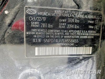Zdjęcie 12 z 12 samochodu: 2020 HYUNDAI ELANTRA SE VIN:5NPD74LF7LH558455 - miniatura