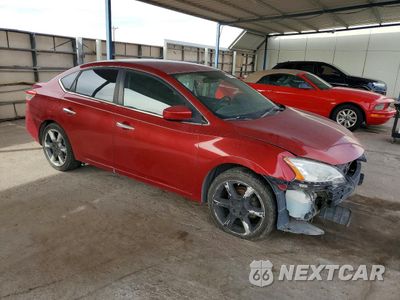 Czwarte zdjęcie samochodu z boku: 2014 NISSAN SENTRA S VIN:3N1AB7AP4EY337466 - miniatura