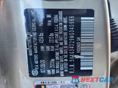 Zdjęcie 12 z 13 samochodu: 2021 KIA K5 EX VIN:5XXG34J29MG040966 - miniatura