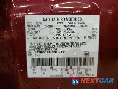 Zdjęcie 12 z 12 samochodu: 2006 FORD F150 SUPERCREW VIN:1FTPW14546FB14131 - miniatura
