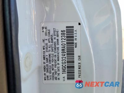 Zdjęcie 12 z 12 samochodu: 1998 HONDA ACCORD LX VIN:1HGCG3249WA012386 - miniatura