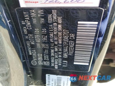 Zdjęcie 12 z 12 samochodu: 2023 HYUNDAI ELANTRA LIMITED VIN:KMHLN4AJ1PU046707 - miniatura
