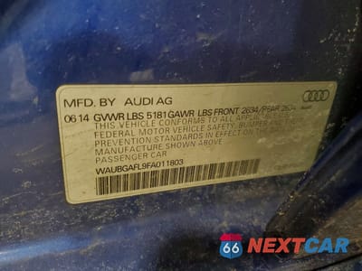 Zdjęcie 12 z 13 samochodu: 2015 AUDI S4 PREMIUM PLUS VIN:WAUBGAFL9FA011803 - miniatura