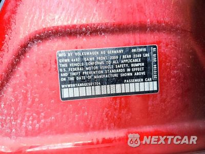 Zdjęcie 12 z 12 samochodu: 2016 VOLKSWAGEN CC BASE VIN:WVWBN7AN5GE501704 - miniatura