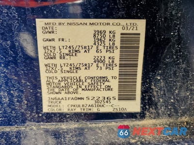 Zdjęcie 12 z 12 samochodu: 2021 NISSAN TITAN XD S VIN:1N6AA1FA0MN522365 - miniatura