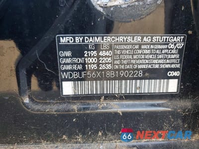 Zdjęcie 12 z 12 samochodu: 2008 MERCEDES-BENZ E 350 VIN:WDBUF56X18B190228 - miniatura