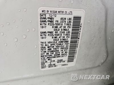 Zdjęcie 12 z 13 samochodu: 2013 NISSAN ROGUE S VIN:JN8AS5MV3DW126717 - miniatura