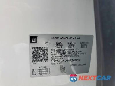 Zdjęcie 13 z 13 samochodu: 2017 CADILLAC ESCALADE ESV VIN:1GYS4GKJ4HR369263 - miniatura