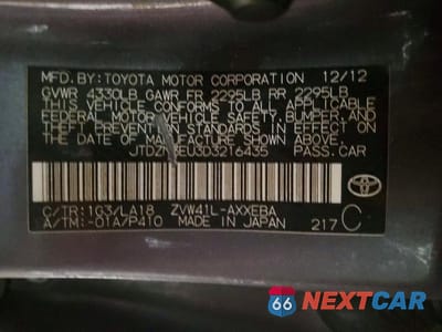 Zdjęcie 12 z 12 samochodu: 2013 TOYOTA PRIUS V VIN:JTDZN3EU3D3216435 - miniatura
