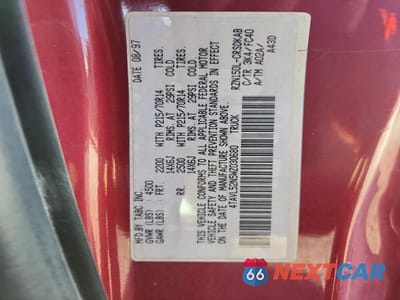 Zdjęcie 12 z 12 samochodu: 1998 TOYOTA TACOMA XTRACAB VIN:4TAVL52N5WZ030680 - miniatura