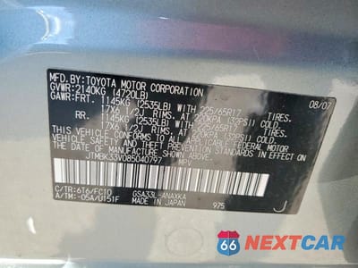 Zdjęcie 13 z 13 samochodu: 2008 TOYOTA RAV4 VIN:JTMBK33V085040797 - miniatura