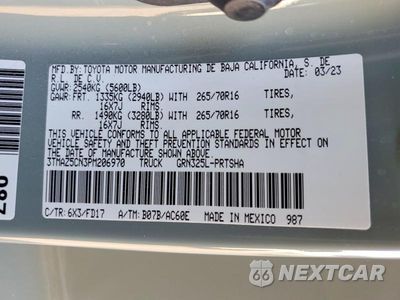 Zdjęcie 13 z 13 samochodu: 2023 TOYOTA TACOMA DOUBLE CAB VIN:3TMAZ5CN3PM206970 - miniatura