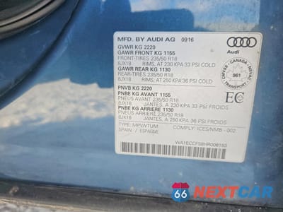 Zdjęcie 12 z 12 samochodu: 2017 AUDI Q3 PREMIUM VIN:WA1ECCFS8HR006153 - miniatura