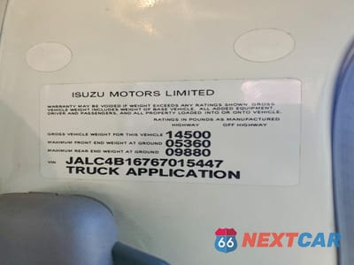 Zdjęcie 12 z 12 samochodu: 2006 ISUZU NPR VIN:JALC4B16767015447 - miniatura