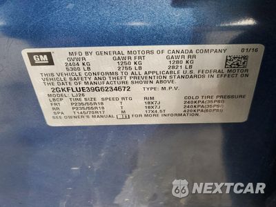 Zdjęcie 14 z 15 samochodu: 2016 GMC TERRAIN SLT VIN:2GKFLUE39G6234672 - miniatura