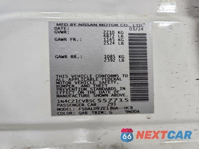 Zdjęcie 13 z 14 samochodu: 2025 NISSAN LEAF SV PLUS VIN:1N4CZ1CV8SC557715 - miniatura