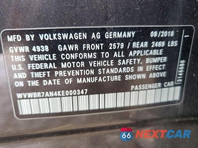 Zdjęcie 13 z 13 samochodu: 2019 VOLKSWAGEN ARTEON SE VIN:WVWBR7AN4KE000347 - miniatura