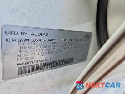 Zdjęcie 13 z 13 samochodu: 2015 AUDI A4 VIN:WAUAFAFL0FN018694 - miniatura