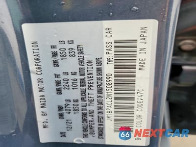 Zdjęcie 13 z 14 samochodu: 2022 MAZDA 3 PREFERRED VIN:JM1BPACL2N1508990 - miniatura