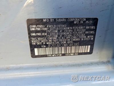 Zdjęcie 13 z 13 samochodu: 2021 SUBARU CROSSTREK PREMIUM VIN:JF2GTAEC0MH346380 - miniatura