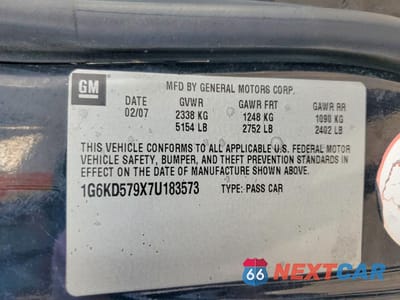 Zdjęcie 13 z 13 samochodu: 2007 CADILLAC DTS VIN:1G6KD579X7U183573 - miniatura