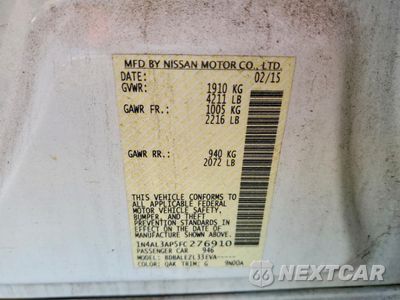 Zdjęcie 12 z 12 samochodu: 2015 NISSAN ALTIMA 2.5 VIN:1N4AL3AP5FC276910 - miniatura