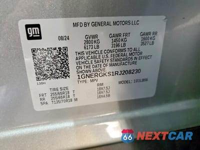 Zdjęcie 13 z 14 samochodu: 2024 CHEVROLET TRAVERSE LT VIN:1GNERGKS1RJ208230 - miniatura