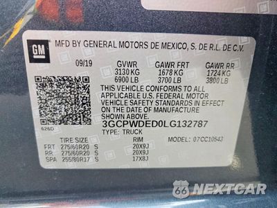 Zdjęcie 12 z 12 samochodu: 2020 CHEVROLET SILVERADO C1500 RST VIN:3GCPWDED0LG132787 - miniatura