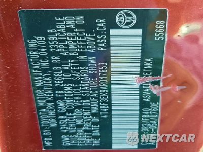 Zdjęcie 12 z 12 samochodu: 2010 TOYOTA CAMRY BASE VIN:4T4BF3EK9AR017653 - miniatura