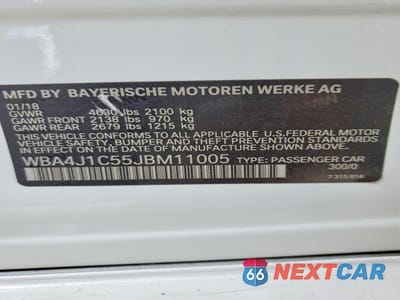 Zdjęcie 12 z 12 samochodu: 2018 BMW 430I GRAN COUPE VIN:WBA4J1C55JBM11005 - miniatura