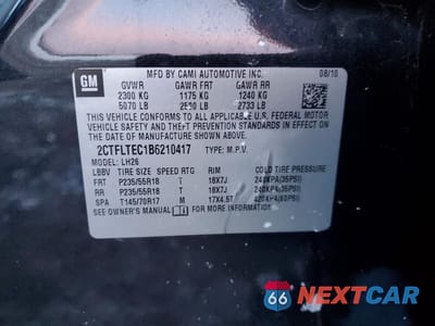 Zdjęcie 13 z 13 samochodu: 2011 GMC TERRAIN SLE VIN:2CTFLTEC1B6210417 - miniatura