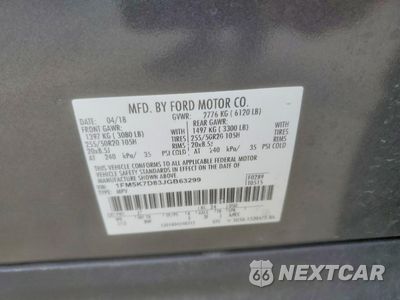 Zdjęcie 13 z 14 samochodu: 2018 FORD EXPLORER XLT VIN:1FM5K7D83JGB63299 - miniatura