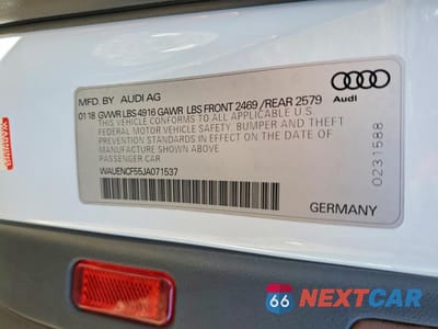 Zdjęcie 13 z 14 samochodu: 2018 AUDI A5 PREMIUM PLUS S-LINE VIN:WAUENCF55JA071537 - miniatura