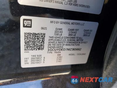 Zdjęcie 13 z 13 samochodu: 2021 CHEVROLET SILVERADO K1500 LT VIN:1GCUYDED7MZ365662 - miniatura