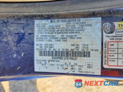Zdjęcie 12 z 12 samochodu: 2007 FORD FUSION SEL VIN:3FAHP08157R198621 - miniatura